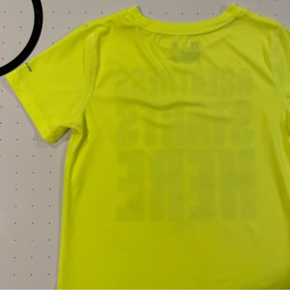 Xersion Boys Size 7 XL Quick-Dri Short Sleeve Tshirt, Safety Yellow Color - Picture 6 of 9